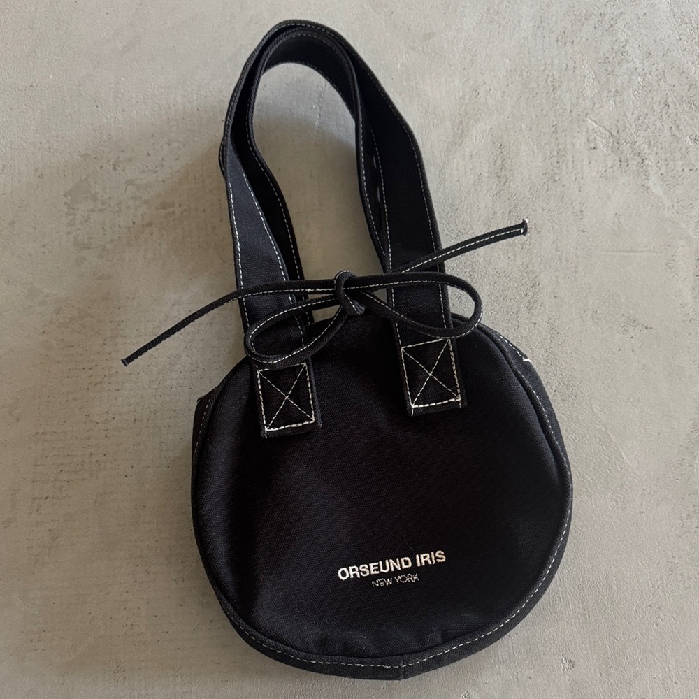 Orseund Oris Black Canvas Small Tote Bag Purse